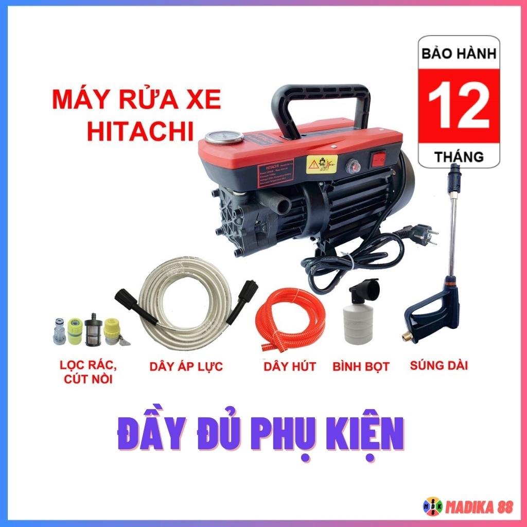 Máy Rửa Xe Gia Đình HITACHI HC01A - 2300W, Máy Rửa Xe Mini Cao Áp, Moto Đồng 100%