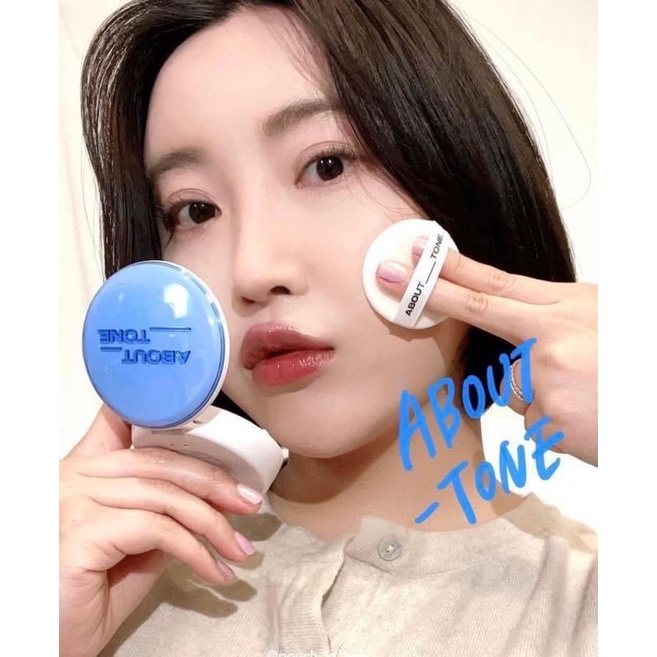 PHẤN PHỦ ABOUT TONE AIR FIT POWDER PACT(XANH)