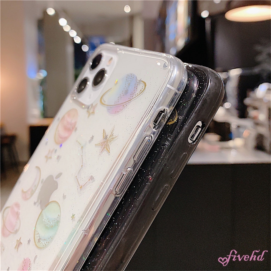 Samsung A90 A80 A70 A60 A50s A40 A30 A20 A10 A30s Phone Case Bling Glitter Starry Sky Transparent Soft Shell All-inclusive Protective Cover