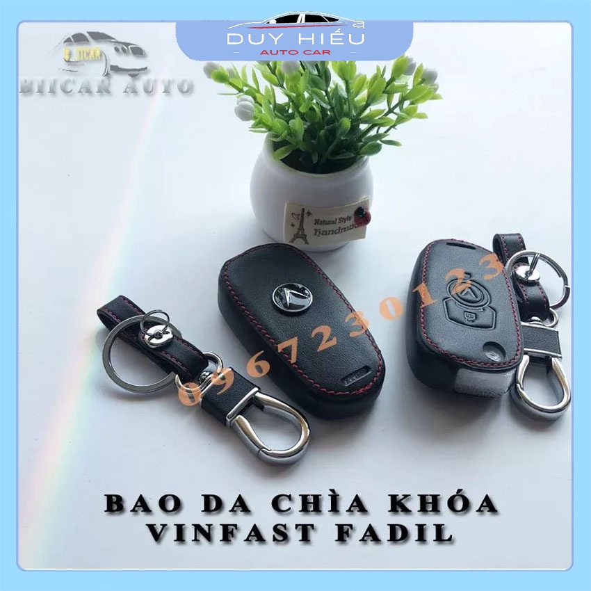 Bao Da Chìa Khóa Ô TÔ VINFAST FADIL Da Thật Hàng Đẹp Có Logo Kim Loại Nổi