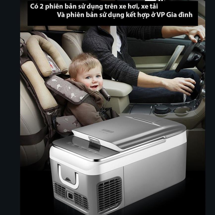 Tủ lạnh ô tô 12v 24V Kemin dung tích 18L và 26L làm lạnh nhanh gọn,Tủ lạnh mini gia đình làm mát -20 độ