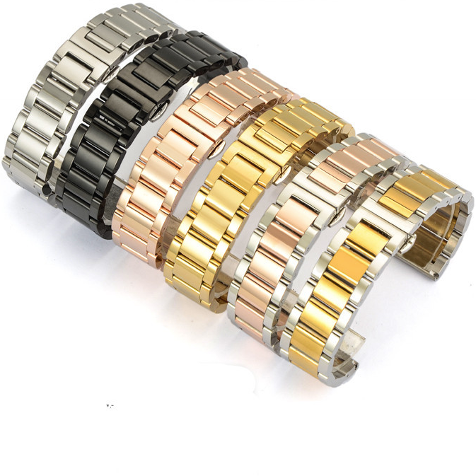 Dây đeo đồng hồ MONTBLANC bằng thép không gỉ kích thước 16mm 18mm 20mm 21mm 22mm 23mm 24mm