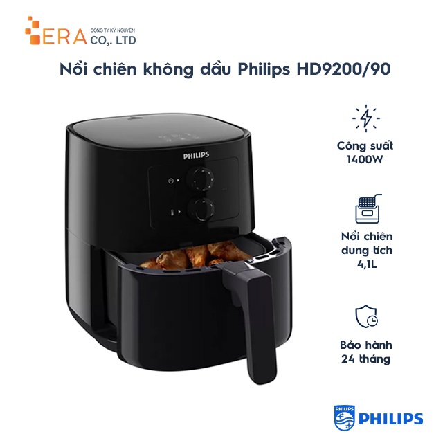 [Mã ELHADEV giảm 4% đơn 300K] Nồi chiên không dầu Philips HD9200/90 2.4L