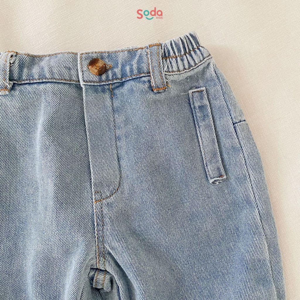 Quần jean cho bé SODA KIDS chất liệu denim mềm, cạp chun, phong cách Hàn Quốc