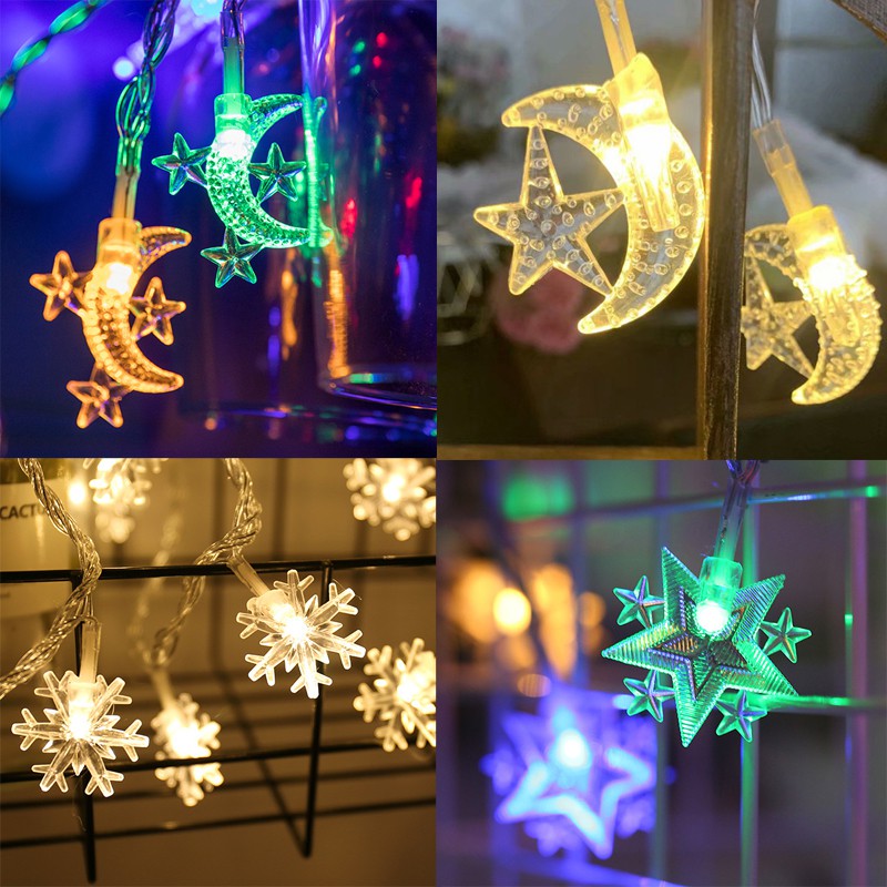 Đèn LED Trang Trí Nhiều Màu Sắc 3M - Nhiều Kiểu Dáng Trang Trí Noel, Tết Độc Đáo