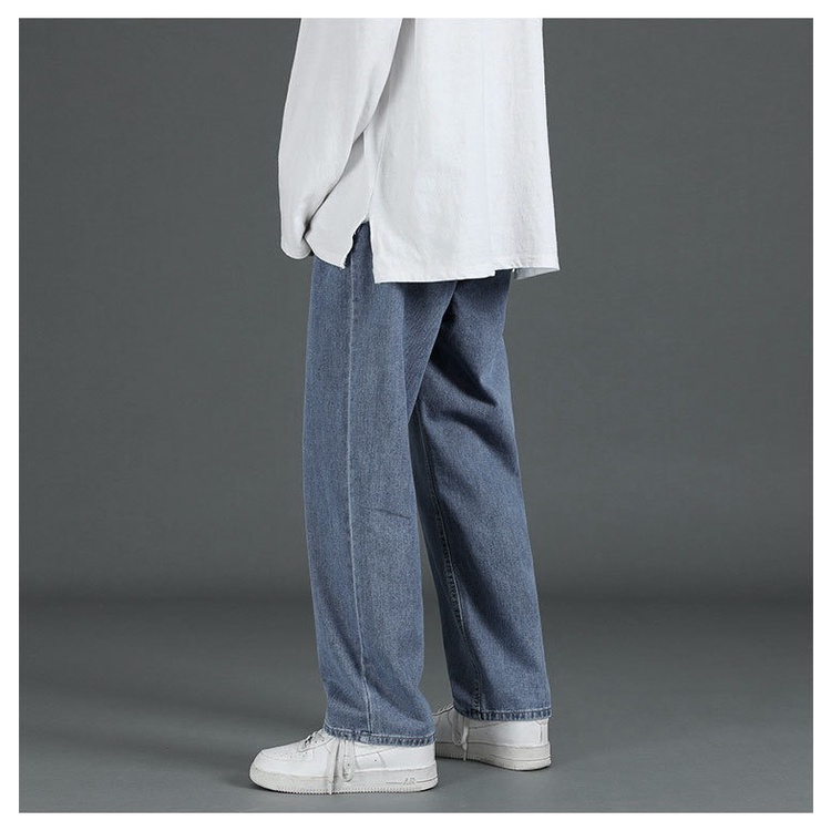 Quần jean trắng nam baggy ống suông rộng dáng đứng vải jeans bò xanh phom xuông cao cấp 20WE SR01 hottrend 2022