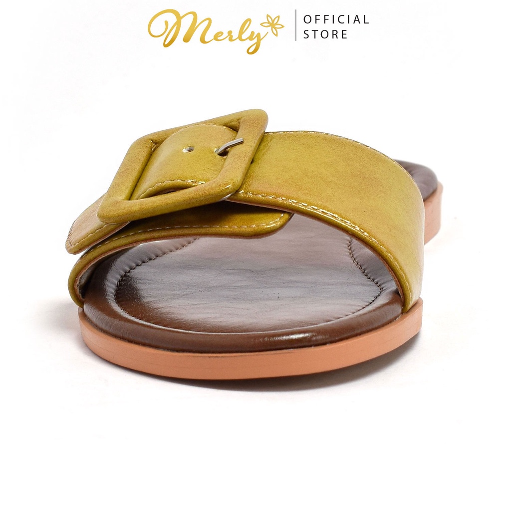 Dép bệt quai ngang Merly 1359, dép da nữ quai ngang, dép da nữ, Dép nữ big size, dép size lớn, dép đi biển .