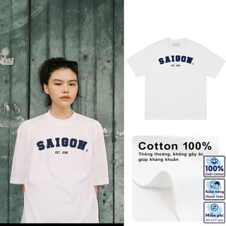 Áo thun sai gon 1990 unisex form rộng cotton thấm hút mồ hôi mực in sắc nét tato