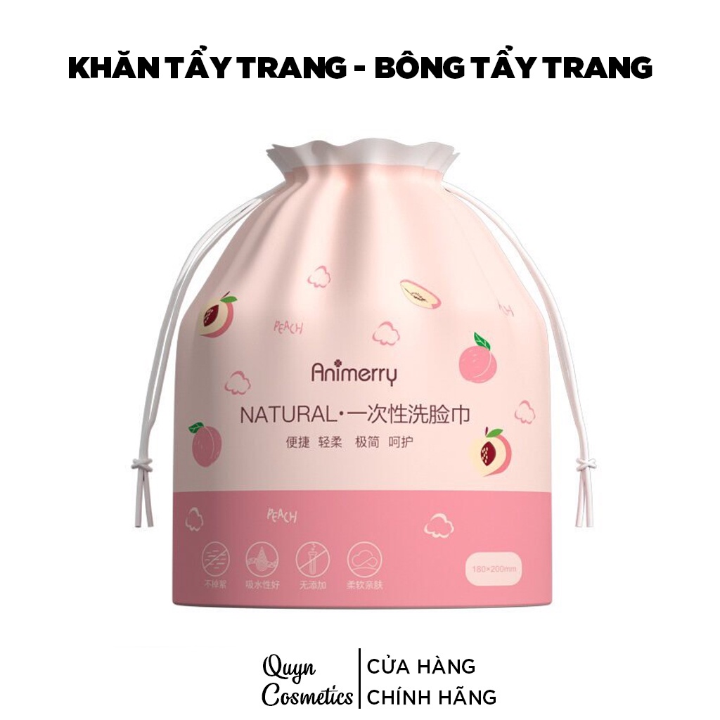 Khăn Mặt Khô, Khăn Tẩy Trang, Bông Tẩy Trang ANIMERRY COTTON Cao Cấp - QuynCosmetic