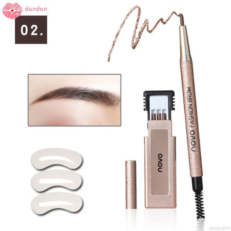 [Hàng mới về] Set chì kẻ mày NOVO 2 đầu có 3 lõi chì và 3 khuôn kẻ mày tiện lợi | BigBuy360 - bigbuy360.vn