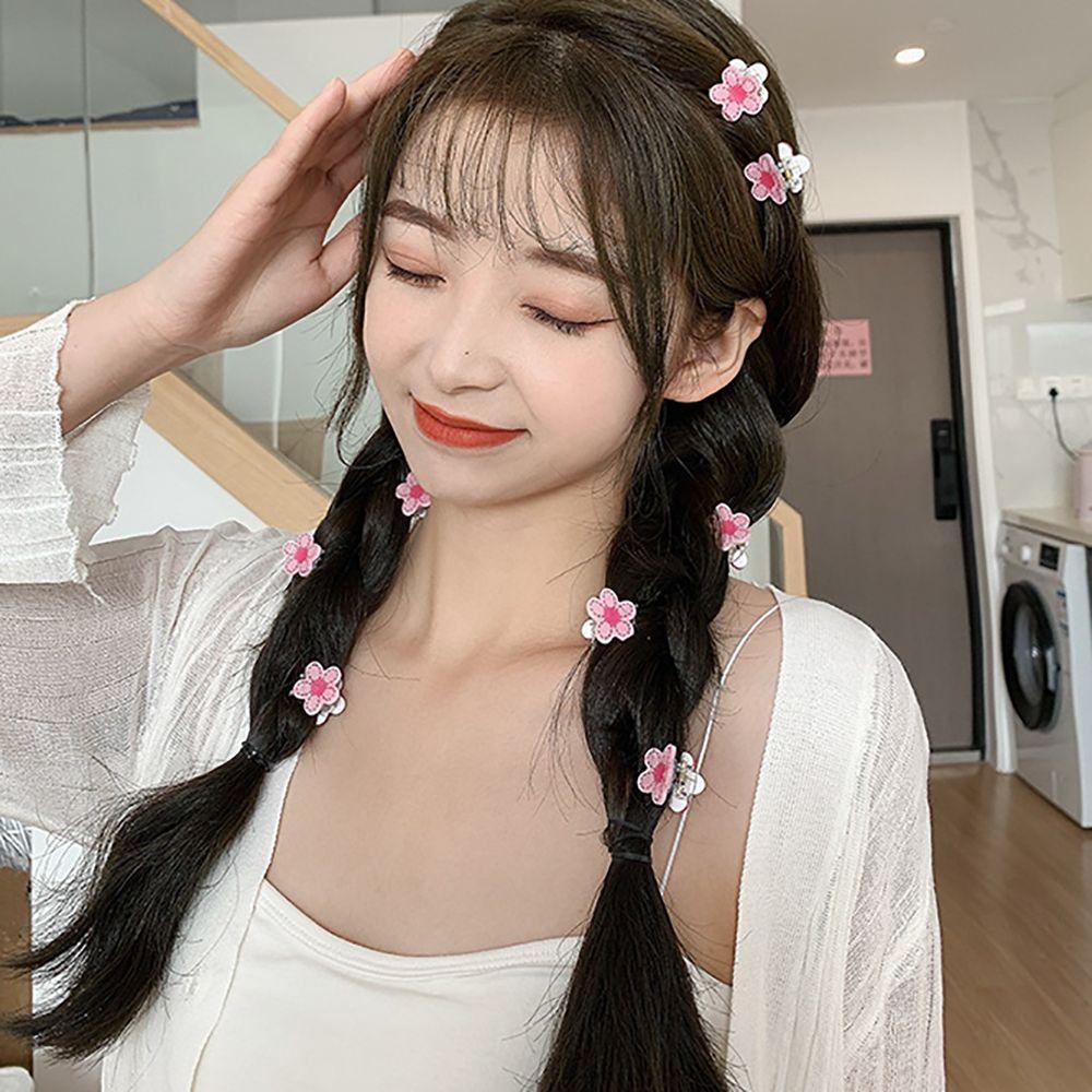 Set 4 Kẹp Tóc Hình Hoa Anh Đào Nhiều Màu Sắc Thời Trang Hàn Quốc Cho Nữ
