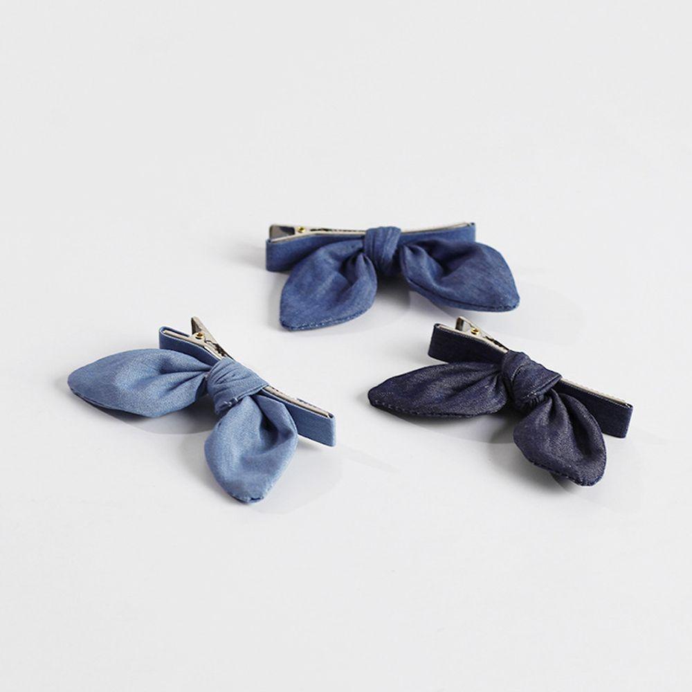 Kẹp Tóc Vải Denim Hình Tai Thỏ / Nơ Đáng Yêu Cho Bé Gái