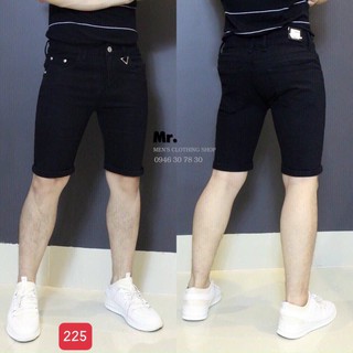Quần short jean nam màu xanh rách chất bò - quần short jean lửng nam co giãn thời trang cao cấp Tp_shop_87 ms225