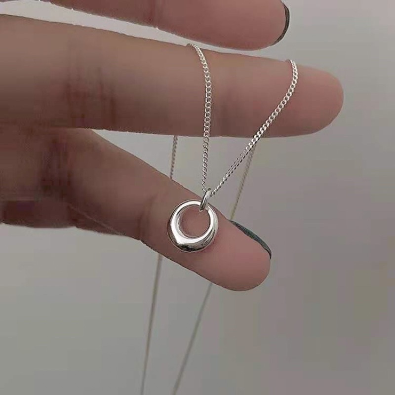 Dây chuyền bạc hình tròn Choco Jewelry