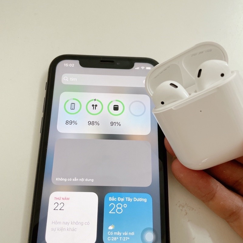 Tai Nghe Không Dây Bluetooth ap 2 Cao Cấp Định Vị , Sạc Không Dây Nhét Tai Có Mic True Wireless Gaming