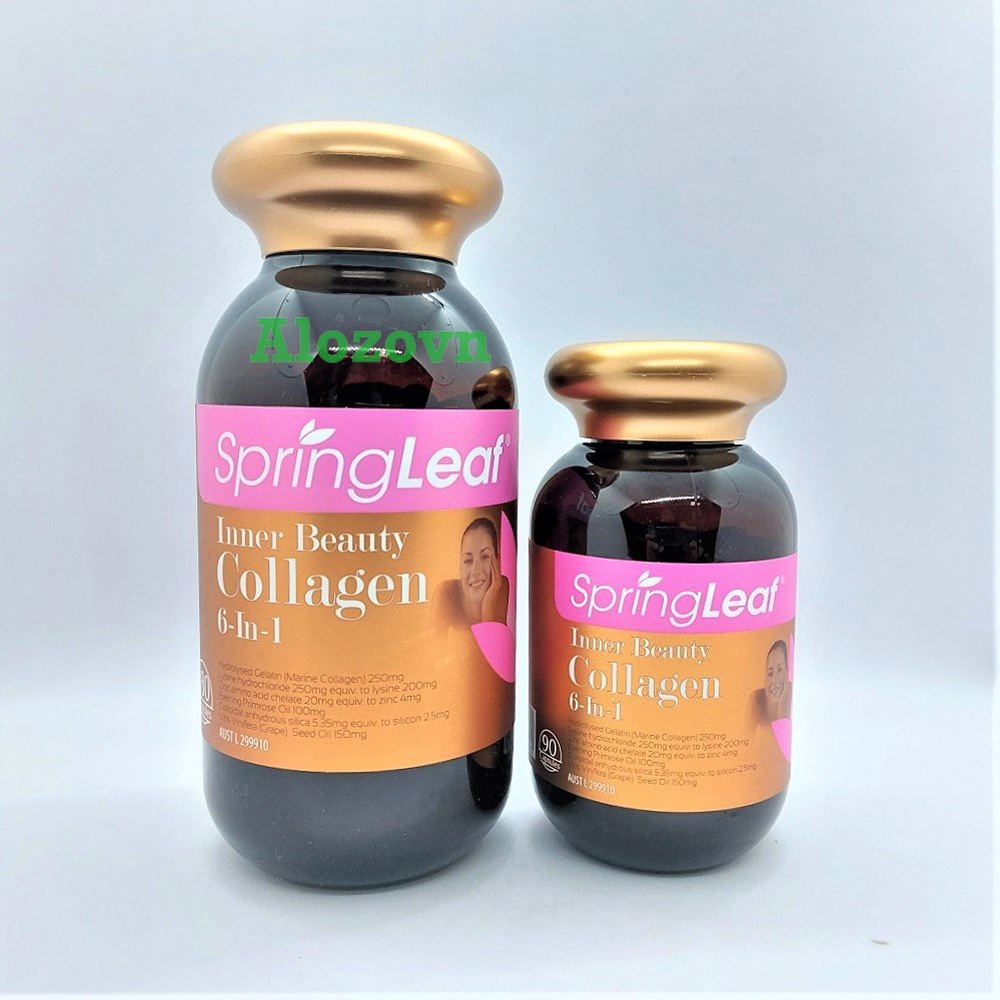 Viên uống Collagen 6 trong 1 úc Spring Lleaf Inner Beauty 90 viên & 180 viên