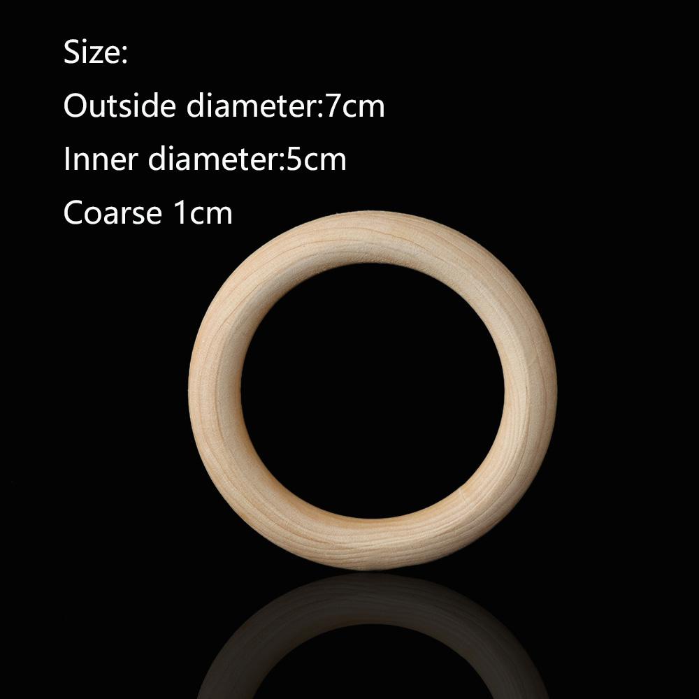 Bộ 5 Vòng Gỗ Nối Răng 70MM Thời Trang Cho Bé