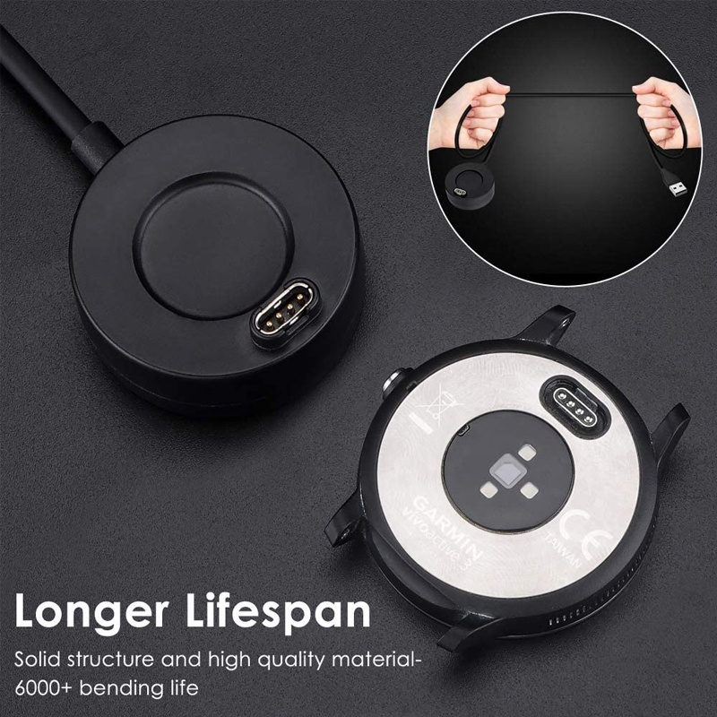 Cáp Sạc USB Cho Đồng Hồ Thông Minh Garmin Fenix 5/5S/5X Plus 6/6S/6X Pro Sapphire Venu Vivoactive 4/3 945 245 45 Quatix 5