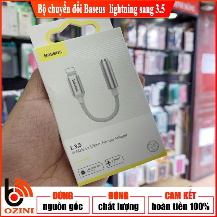 [TỐT NHẤT + VIDEO ] CÁP CHUYỂN IPHONE LIGHTNING SANG 3.5 CÓ MICRO, CHÍNH HÃNG BASEUS, RA ÂM THANH TỐT NHẤT