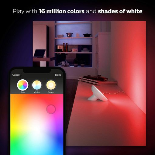 Đèn bàn Philips Hue Bloom bản mới, 16 triệu màu, hỗ trợ Google &amp; Alexa