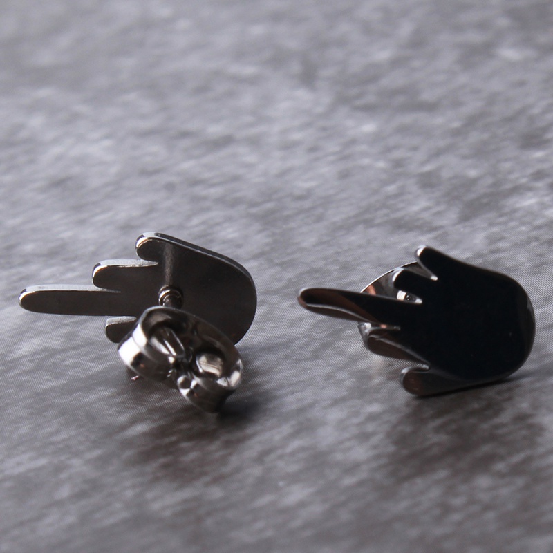 Hoa Tai Hình Ngón Tay Giữa Phong Cách Punk