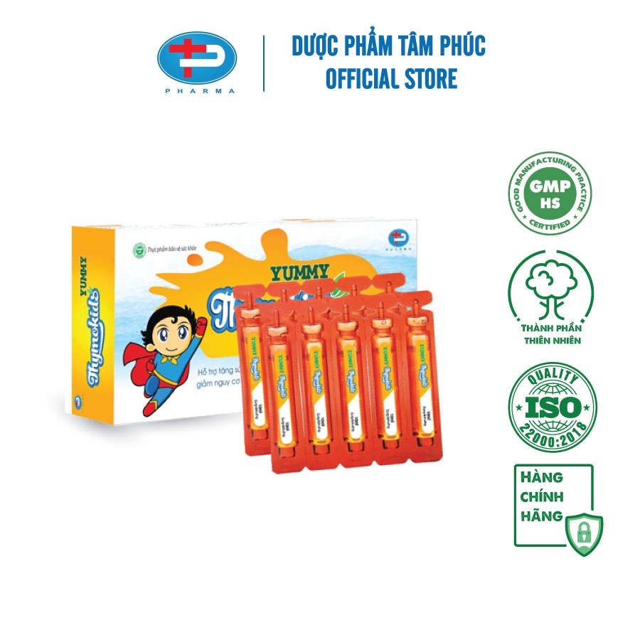 Siro YUMMY THYMOKIDS Hỗ Trợ Sức Đề Kháng Cho Cơ Thể TÂM PHÚC PHARMA Giảm Nguy Cơ Viêm Đường Hô Hấp