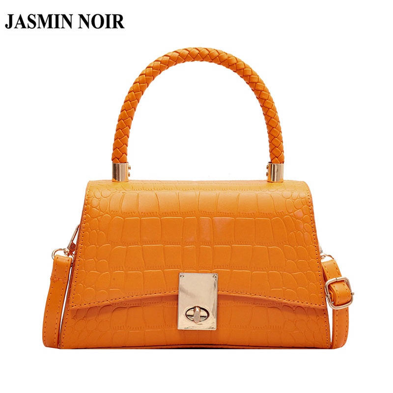 Túi xách JASMIN NOIR đeo chéo họa tiết da cá sấu thời trang dành cho nữ