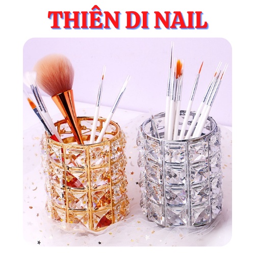 Cốc pha lê đựng cọ nail, cốc đựng cọ Thiên Di Nail