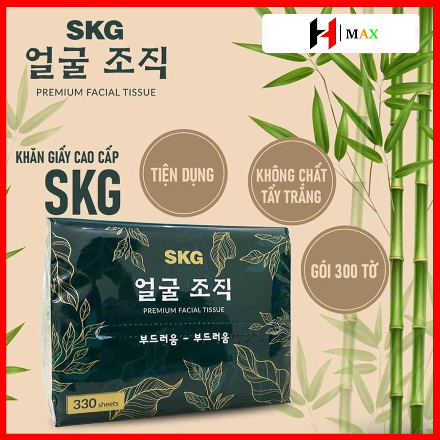 1 Thùng Giấy Ăn Gấu Trúc Trà Xanh Hàn Quốc Cao Cấp Skg Dai Mịn. Thùng 30 Gói - 1 Gói 330 Tờ
