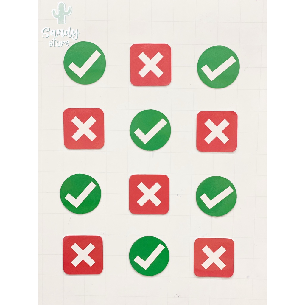 BỘ 12 DẤU TICK OR CROSS