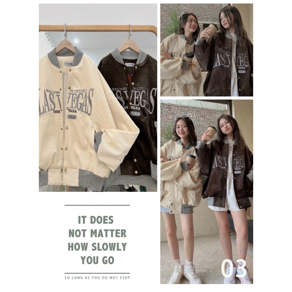 Áo khoác Bomber Nữ chất Nhung logo thêu LASVEGASS Siêu hot hit 2022 TPMCbomber73
