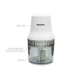 Máy xay thịt Philips HR1393/00, công suất 450W, dung tích 0,7 lít, bảo hành chính hãng 24 tháng.