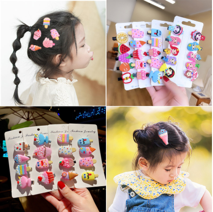 Set 10 Kẹp Tóc Hoa Quả Cute Cho Bé