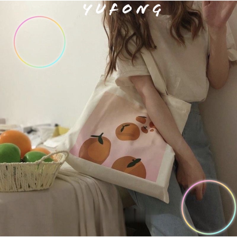 Túi vải đeo vai Hoa Quả Nhật bản 175