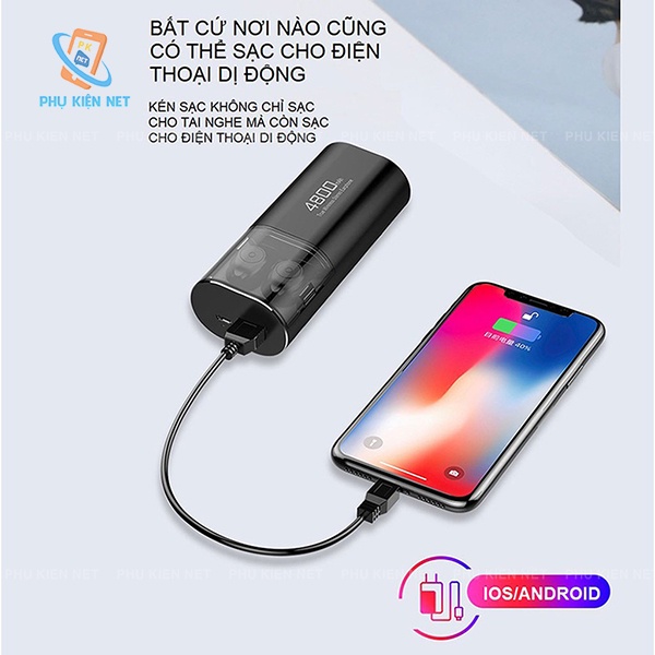 Tai nghe bluetooth S11 5.0 bản cảm ứng tích hợp sạc dự phòng 4800mah nghe 400h kháng nước chống ồn CVC 8.0