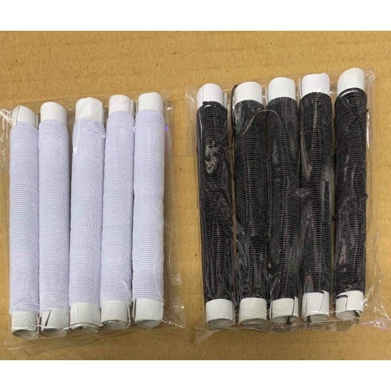 Set 5 Ống Chỉ Thun/ Thun Dún Trắng Đen