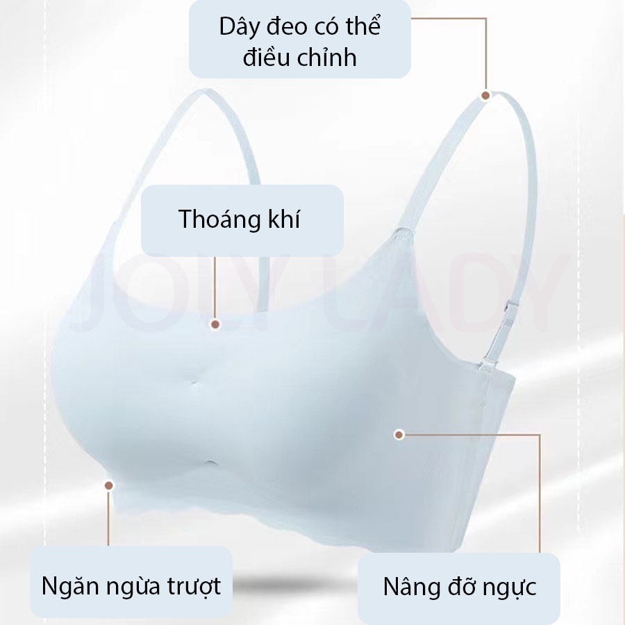 Áo bra nữ đúc su không đường may, áo lót tập gym nâng ngực cao cấp Joly Lady