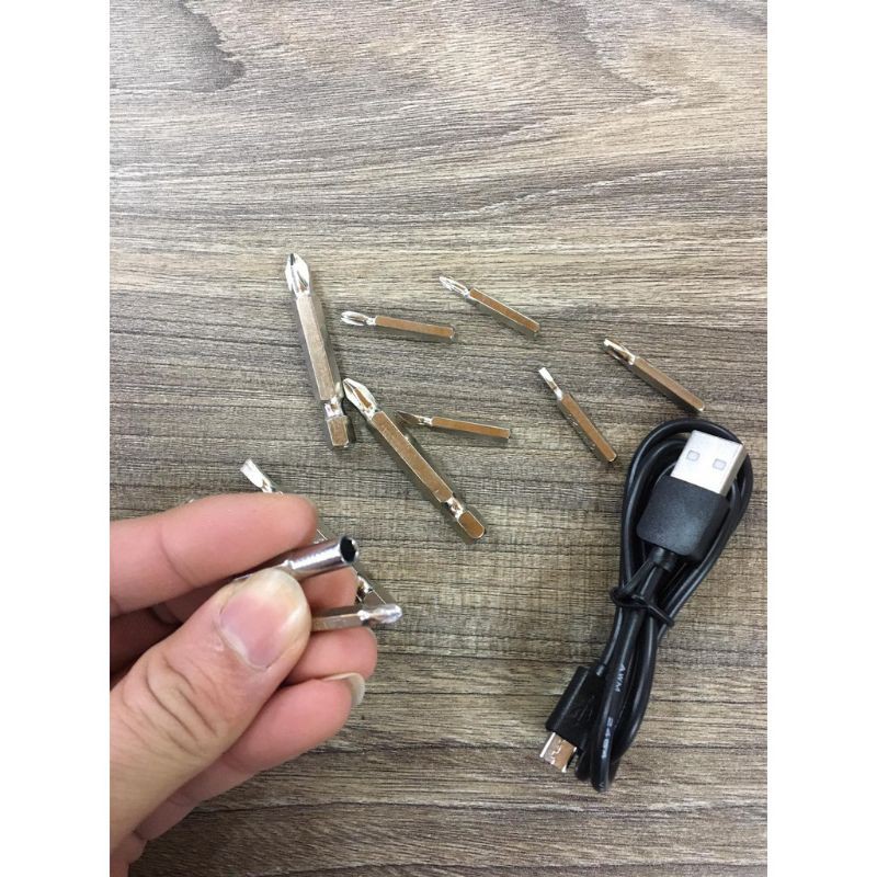 Máy vặn vít cầm tay mini dùng pin sạc sửa máy tính laptop