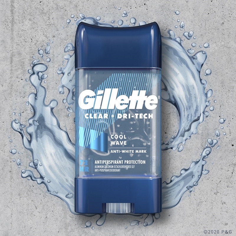 Lăn khử mùi nam Gillette Clear Gel Cool Wave 108g , 107g