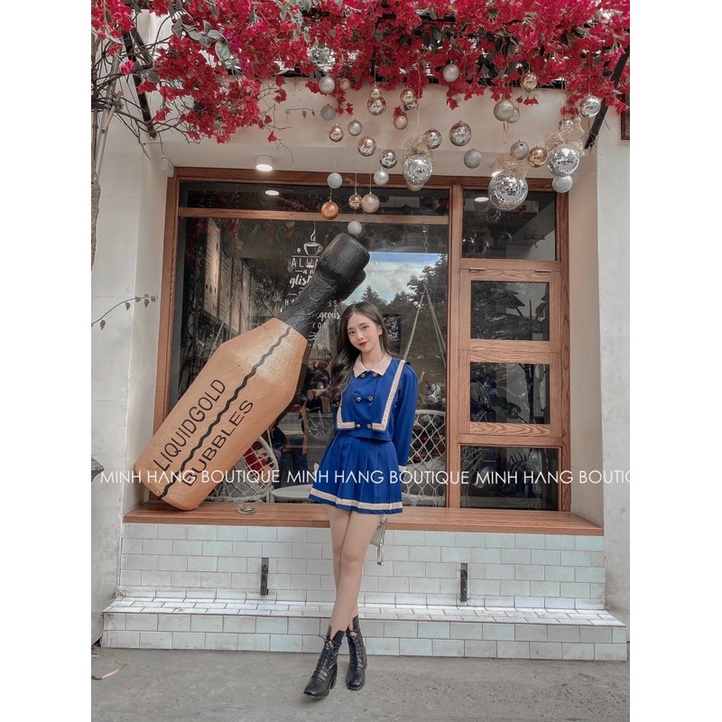 Set Thuỷ Thủ , chân váy , chất liệu trượt hàn (Ảnh thật) ( VMH003 ) | BigBuy360 - bigbuy360.vn