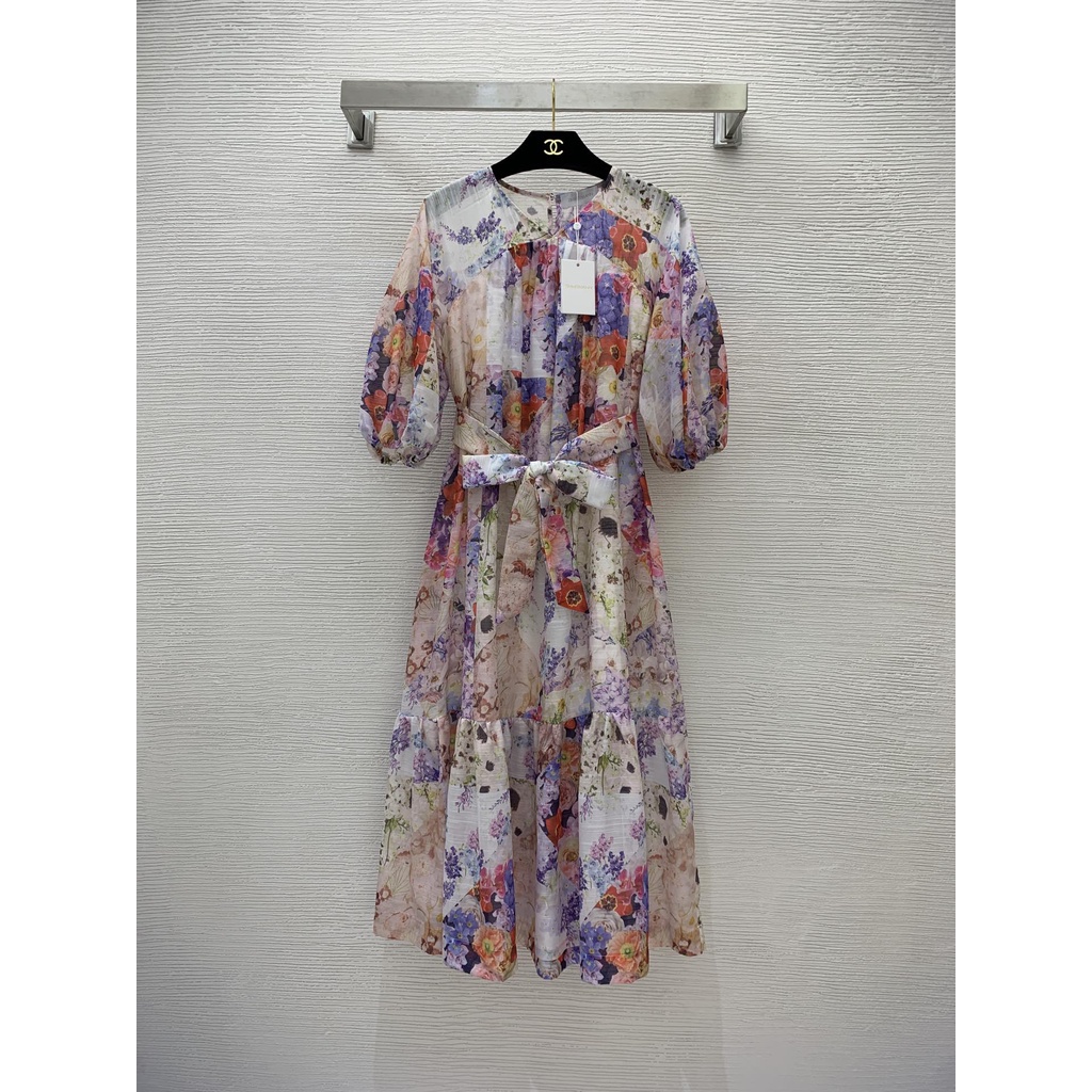 Đầm nữ thời trang cao cấp Zimmermann thiết kế mẫu hoa, phong cách điệu đà