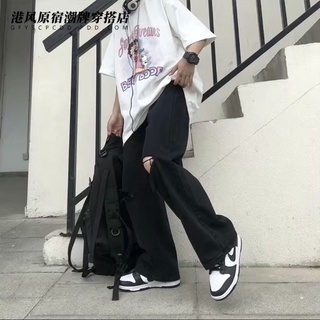QUẦN JEANS ĐEN RÁCH GỐI