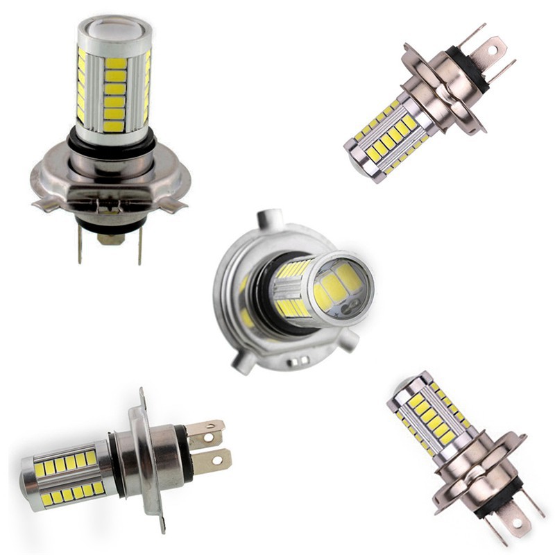 Đèn pha chiếu sáng ban ngày phá sương mù LED H4/ H7/ 9005/ 9006 33SMD ánh sáng trắng dành cho xe hơi xe máy