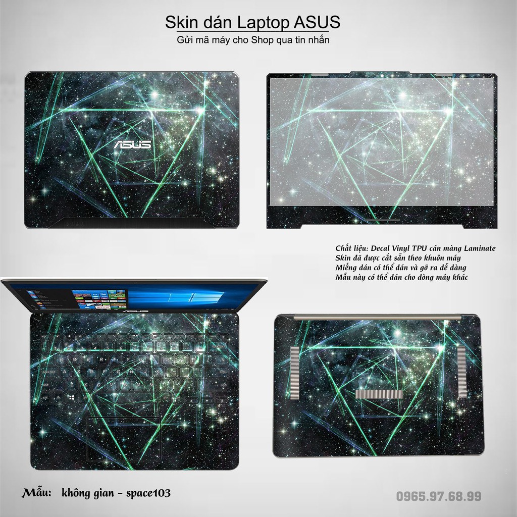 Skin dán Laptop Asus in hình không gian _nhiều mẫu 18 (inbox mã máy cho Shop)