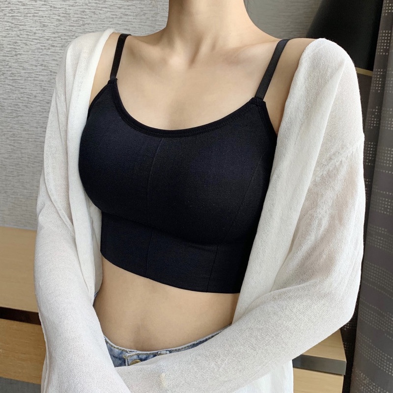 Áo Bra Thể Thao Có Mút Nâng Ngực Thiết Kế Không Đường May Lưng Nhanh Khô Thoáng Khí Thời Trang Cho Nữ