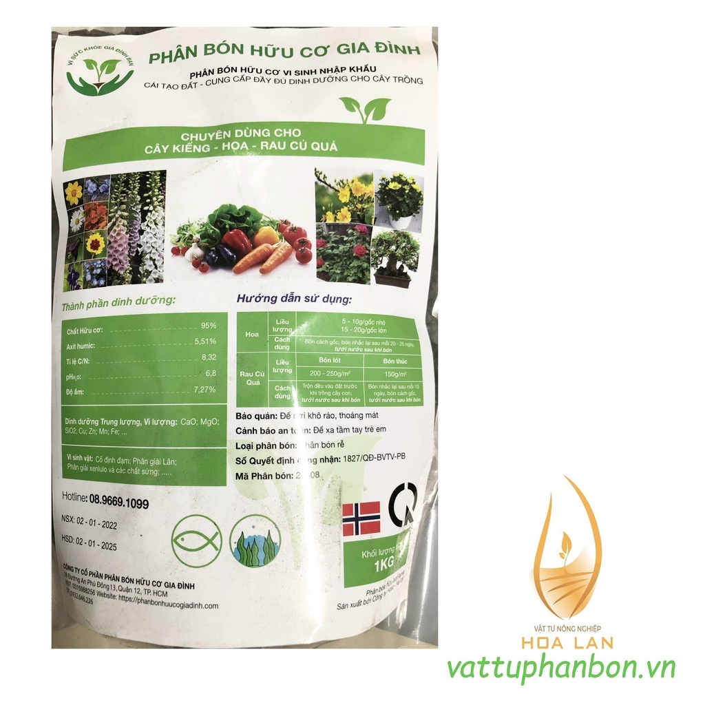 Phân Bón Hữu Cơ Vi Sinh - Cá Hồi - #426A# 1kg