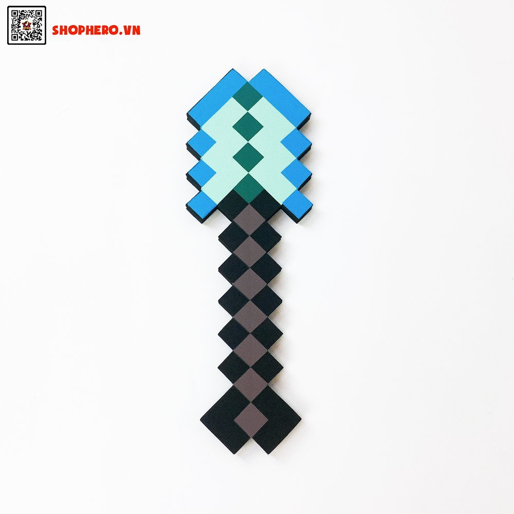 Xẻng Minecraft Diamond chất liệu xốp eva, mềm và nhẹ an toàn cho bé khi sử dụng