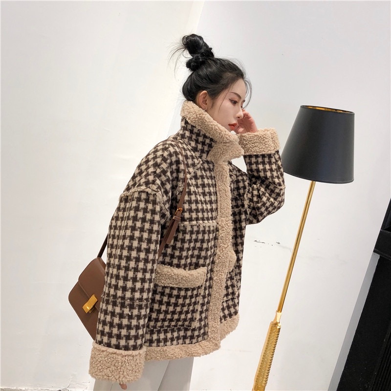ÁO KHOÁC LÔNG CỪU ULZZANG PHONG CÁCH TRẺ TRUNG HÀNG QUẢNG CHÂU LOẠI 1 | BigBuy360 - bigbuy360.vn