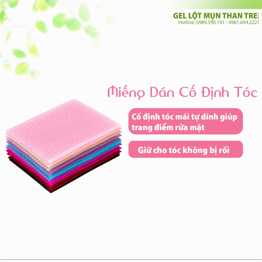 Miếng dán cố định tóc mái tự dính giúp trang điểm rửa mặt