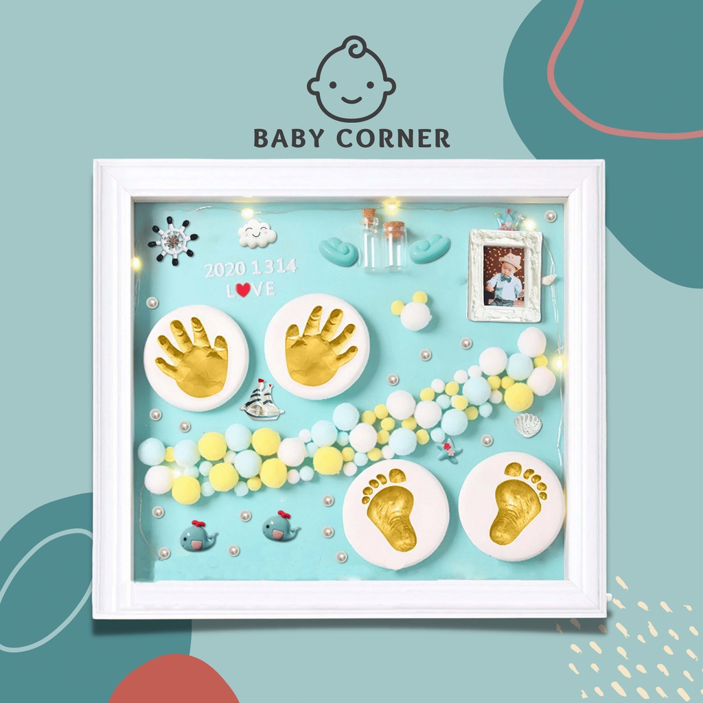 🍼Bộ Khung ảnh in dấu chân tay cho bé 🍼